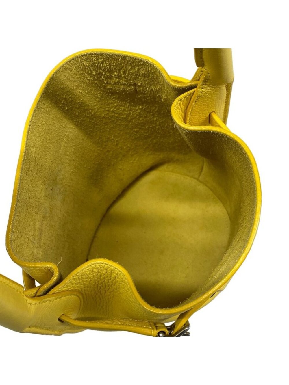 Celine Handbag Big Bag Bucket Nano Yellow Leather - Picture 7 of 15
